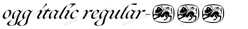 ogg italic regular字体转换